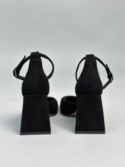 Босоніжки жіночі замшеві чорні фото 11 — интернет-магазин Tapok