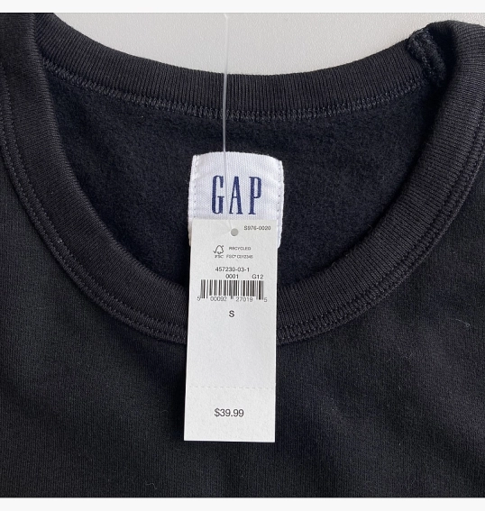 Свитшот Gap Logo Sweatshirt Black 457230031 фото 4 — интернет-магазин Tapok