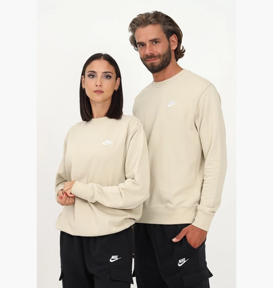 Свитшот Nike Nsw Club Crew French Terry Sweatshirt Beige Bv2666-206 фото 2 — интернет-магазин Tapok
