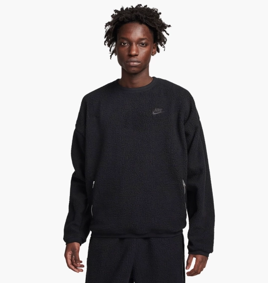 Свитшот Nike M Club+ Sherpa Wntr Crew Black FB8378-010 фото 6 — интернет-магазин Tapok