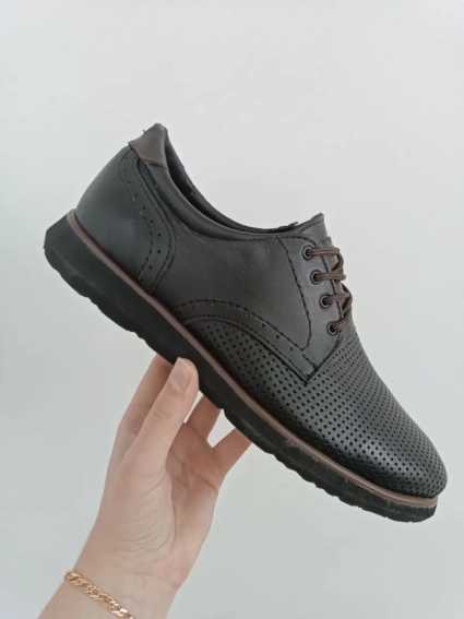 Туфлі чоловічі шкіряні чорного кольору фото 1 — інтернет-магазин Tapok