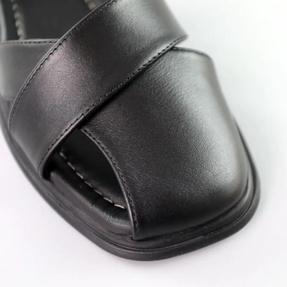 Сандали женские кожаные 588305 Черные фото 5 — интернет-магазин Tapok