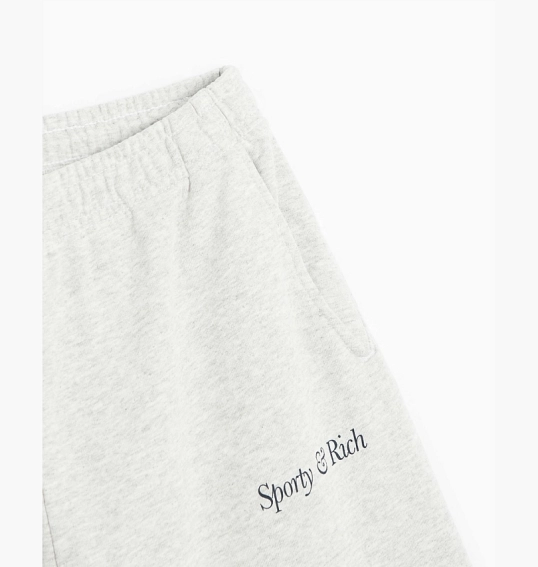 Брюки Sporty &amp; Rich Italic Logo Sweatpants Grey SW861HG фото 3 — интернет-магазин Tapok