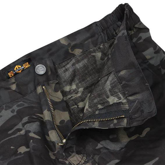 Штани тактичні .archon H9 Camouflage Black чоловічі камуфляж фото 6 — інтернет-магазин Tapok