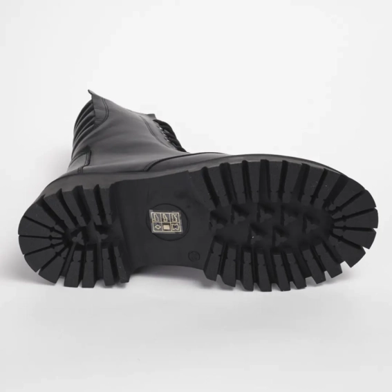 Ботинки женские кожаные 341870  Fashion Черный фото 3 — интернет-магазин Tapok