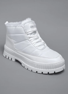 Ботинки женские дутые 341991  Fashion Белый