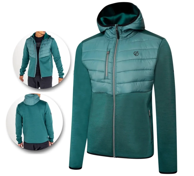 Кофта мужская Dare2b Narrative II Full Zip Sweater Green/Marl фото 2 — интернет-магазин Tapok