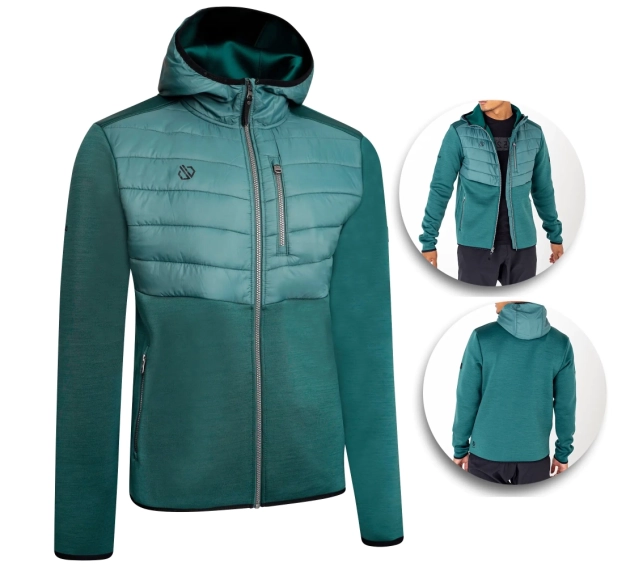 Кофта мужская Dare2b Narrative II Full Zip Sweater Green/Marl фото 3 — интернет-магазин Tapok
