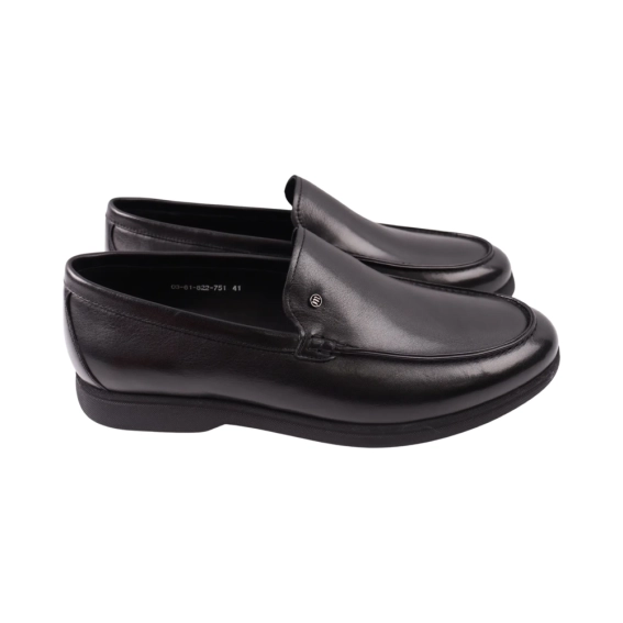 Туфли мужские Clemento черные натуральная кожа 80-24DTC фото 1 — интернет-магазин Tapok