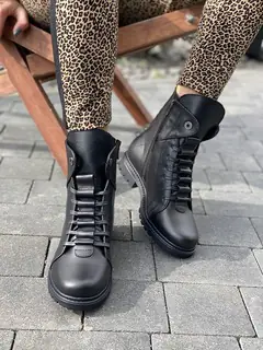 Женские ботинки кожаные зимние черные Vikont 7-2-32