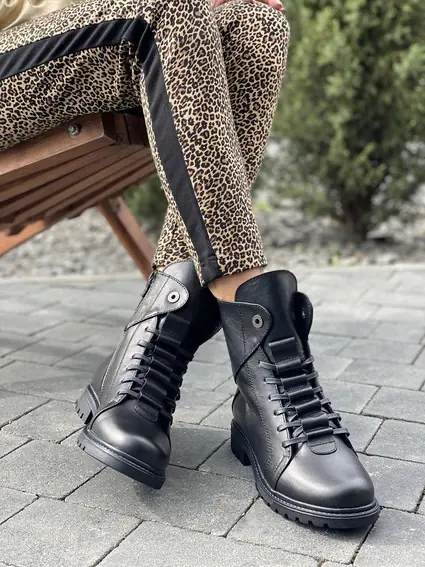 Женские ботинки кожаные зимние черные Vikont 7-2-32 фото 3 — интернет-магазин Tapok