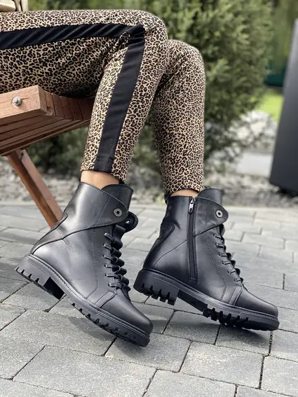 Женские ботинки кожаные зимние черные Vikont 7-2-32 фото 4 — интернет-магазин Tapok