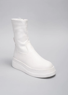 Ботинки женские зимние 342160  Fashion Белый