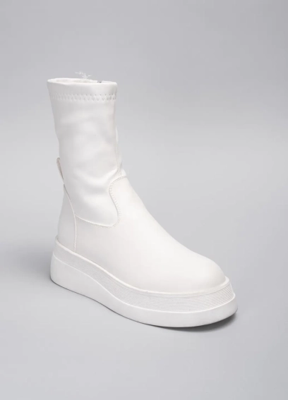 Ботинки женские зимние 342160  Fashion Белый фото 1 — интернет-магазин Tapok