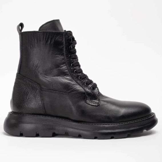 Ботинки мужские кожаные 342460  Fashion Черный фото 2 — интернет-магазин Tapok