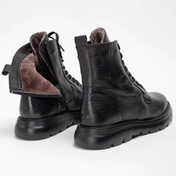 Ботинки мужские кожаные 342460  Fashion Черный фото 5 — интернет-магазин Tapok
