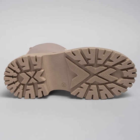 Ботинки женские зимние кожаные 342168  Fashion Бежевый фото 3 — интернет-магазин Tapok