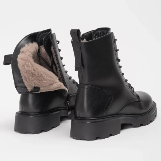 Ботинки женские зимние 342370  Fashion Черный фото 5 — интернет-магазин Tapok