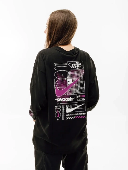 Кофта Nike W LS TEE BF PRINT SW FV4971-011 фото 2 — інтернет-магазин Tapok