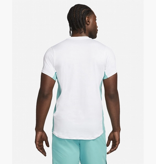 Футболка Nike Court Dri-Fit Advantage Printed Tennis Top White DX5538-100 фото 3 — интернет-магазин Tapok