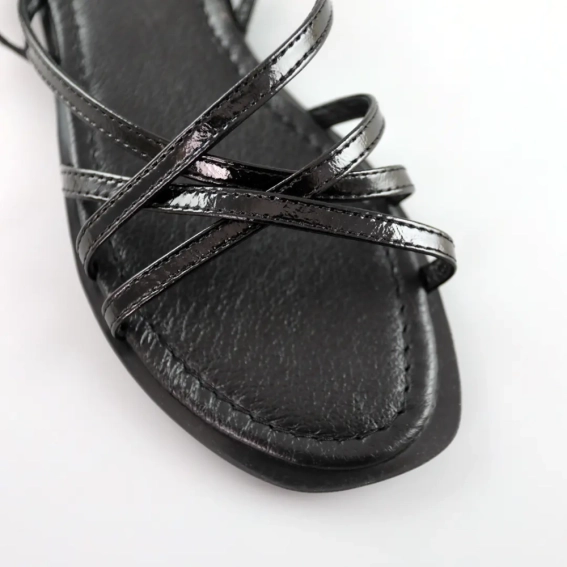 Сандали женские кожаные 588912 Черные фото 4 — интернет-магазин Tapok