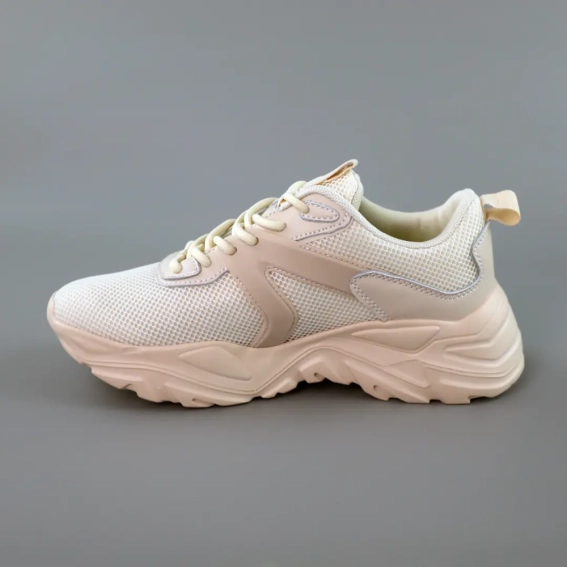 Кроссовки женские 588915 Бежевые фото 3 — интернет-магазин Tapok