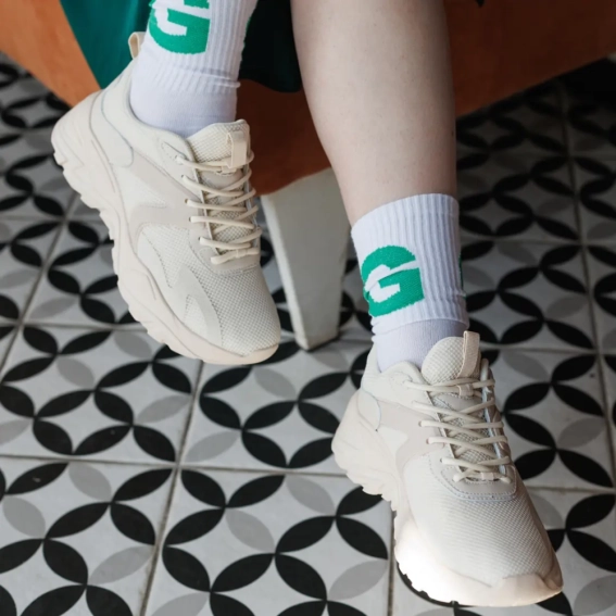 Кроссовки женские 588915 Бежевые фото 9 — интернет-магазин Tapok