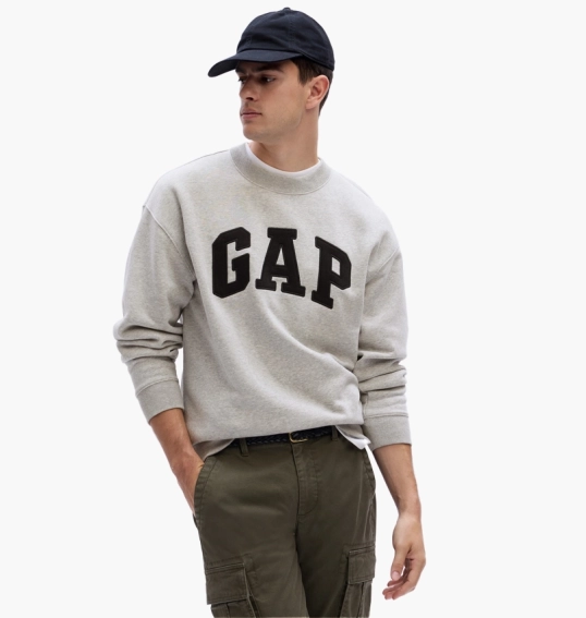 Свитшот Gap Relaxed Logo Sweatshirt Grey 851425001 фото 1 — интернет-магазин Tapok