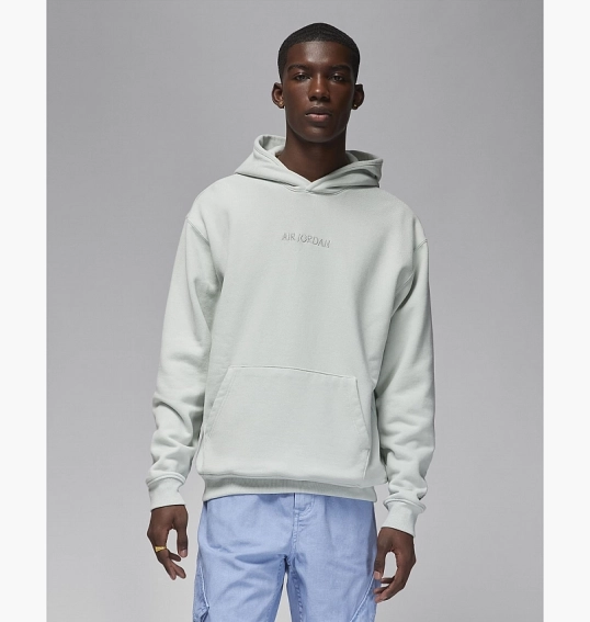 Худые Air Jordan Air Wordmark Fleece Hoodie Grey FJ1966-034 фото 2 — интернет-магазин Tapok