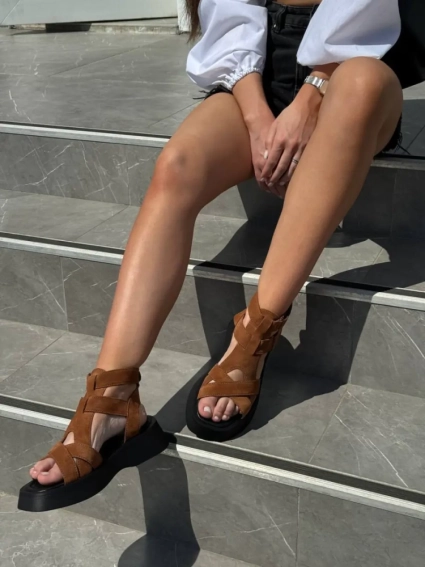 Босоножки женские замшевые. фото 1 — интернет-магазин Tapok