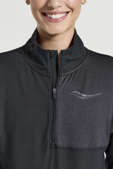 Кофта Saucony SUNDAY 1/4 ZIP 800394-BK фото 2 — интернет-магазин Tapok