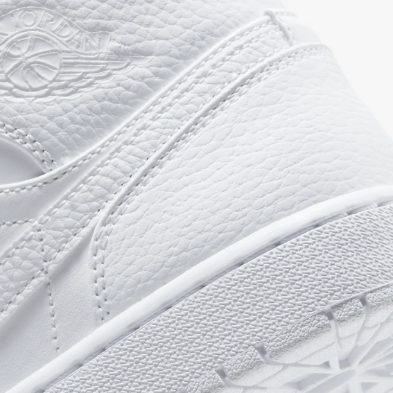 Кроссовки Jordan 1 Mid White (554724-130) 554724-130 фото 8 — интернет-магазин Tapok