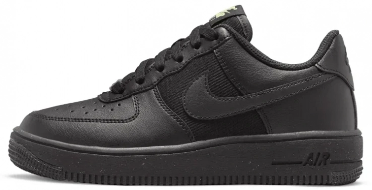Кросівки Nike Ir Force 1 Low Crater Gs Triple Black (DH8695-001) DH8695-001 фото 1 — інтернет-магазин Tapok