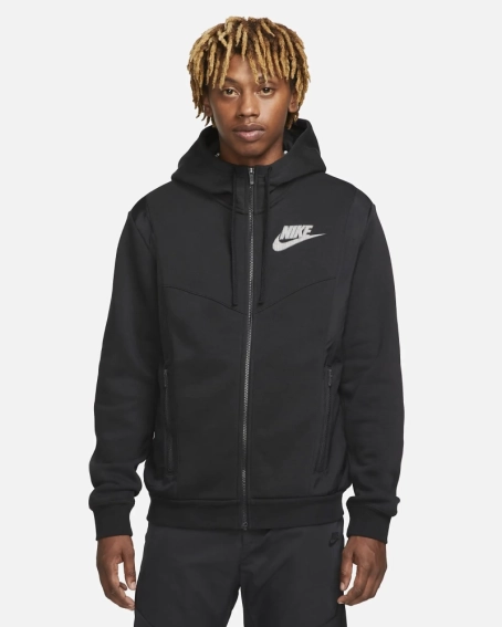 Толстовка Nike HYBRID FLC FZ HOODIE BB DO7228-010 фото 1 — интернет-магазин Tapok