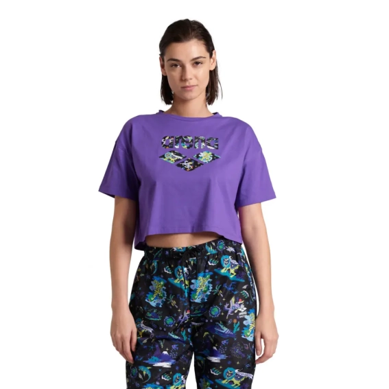 Футболка Arena FUN PLANET CROP TEE 007537-900 фото 1 — интернет-магазин Tapok