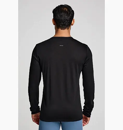 Футболка Saucony PEREGRINE MERINO LONG SLEEVE SAM800362-BK фото 3 — интернет-магазин Tapok