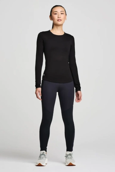 Футболка Saucony PEREGRINE MERINO LONG SLEEVE 800470-BK фото 2 — интернет-магазин Tapok