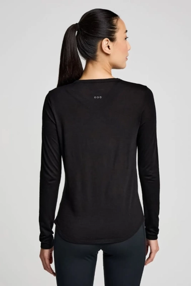 Футболка Saucony PEREGRINE MERINO LONG SLEEVE 800470-BK фото 4 — интернет-магазин Tapok