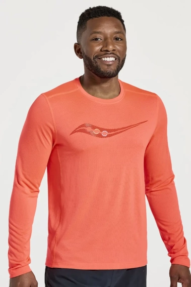 Футболка Saucony STOPWATCH GRAPHIC LONG SLEEVE 800311-VRA2 фото 1 — інтернет-магазин Tapok