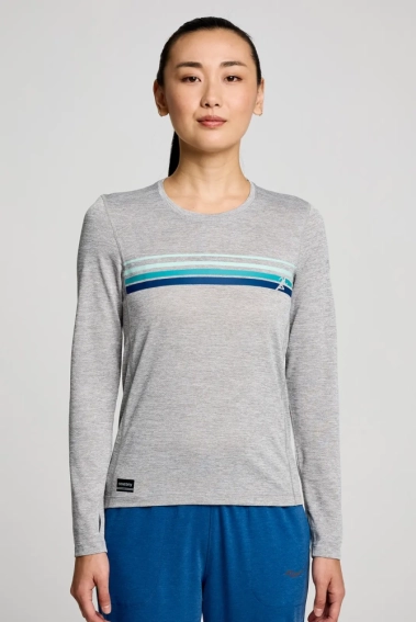 Футболка Saucony STOPWATCH GRAPHIC LONG SLEEVE 800405-LGHA3 фото 1 — інтернет-магазин Tapok