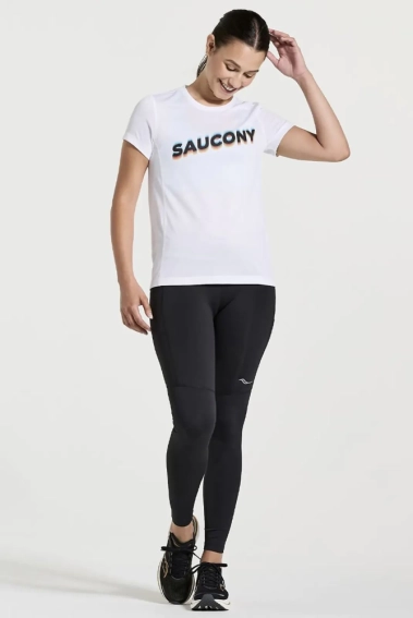 Футболка Saucony STOPWATCH GRAPHIC SHORT SLEEVE 800372-WHA2 фото 2 — интернет-магазин Tapok