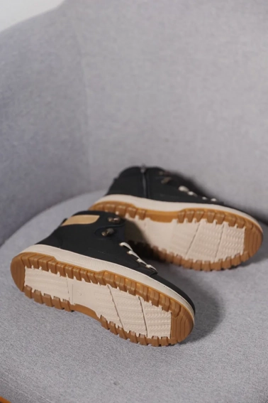 Підліткові черевики шкіряні зимові чорні-бежеві CrosSAV 322 фото 6 — інтернет-магазин Tapok