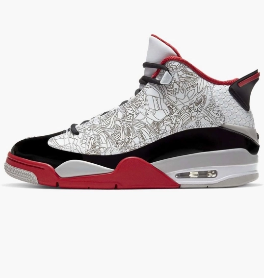 Кроссовки Air Jordan Dub Zero White/Varsity Red/Neutral Grey/Black 311046-116 фото 1 — интернет-магазин Tapok