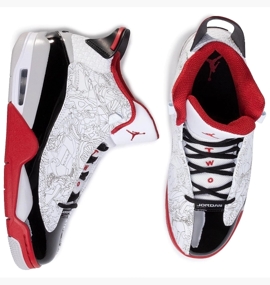 Кроссовки Air Jordan Dub Zero White/Varsity Red/Neutral Grey/Black 311046-116 фото 5 — интернет-магазин Tapok