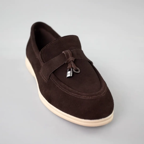 Лоферы женские замшевые 589231 Темно-коренные фото 2 — интернет-магазин Tapok