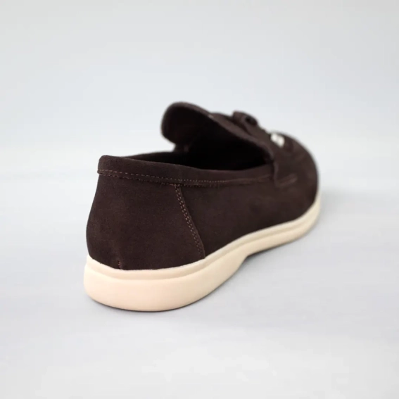 Лоферы женские замшевые 589231 Темно-коренные фото 6 — интернет-магазин Tapok