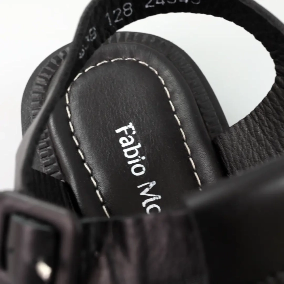 Сандали женские кожаные 589250 Черные фото 6 — интернет-магазин Tapok