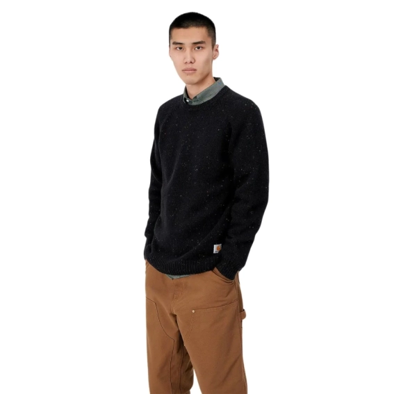 Кофта Carhartt WIP Anglistic Sweater I010977 SPECKLED BLACK I010977 SPECKLED BLACK фото 4 — интернет-магазин Tapok