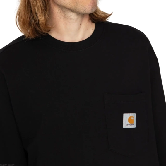 Свитшот Carhartt WIP Pocket Crewneck I030903 Black фото 3 — интернет-магазин Tapok