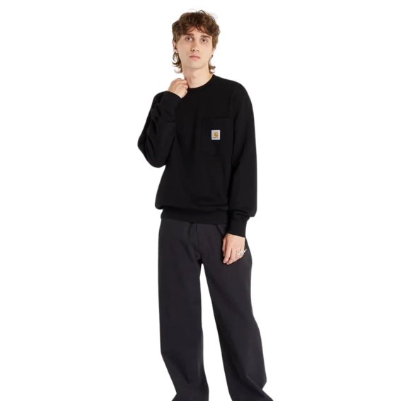 Свитшот Carhartt WIP Pocket Crewneck I030903 Black фото 4 — интернет-магазин Tapok